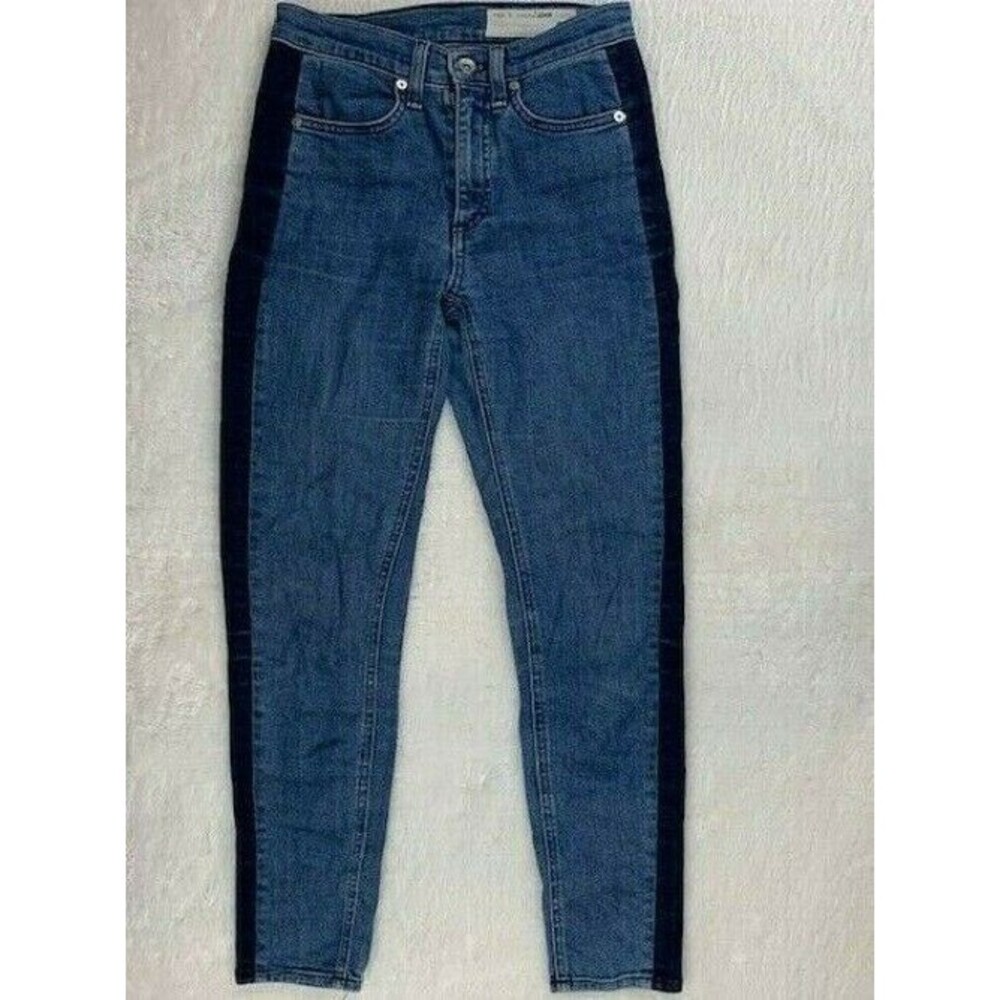 Rag And Bone Womens Jeans Size 24 Medium Wash With Dark Wash on Legs
